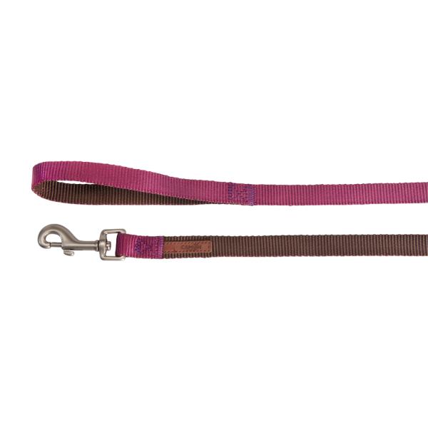 LAISSE NYLON CAMON PREM BIC MARRON/FUCHSIA 25X1200MM