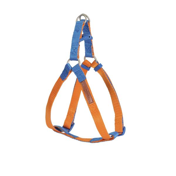 HARNAIS  NYLON CAMON ONE TOUCH BICOLORE ORANGE/BLEU 15X350X600MM