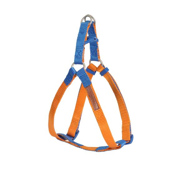 HARNAIS  NYLON CAMON ONE TOUCH BICOLORE ORANGE/BLEU 20X450X750MM