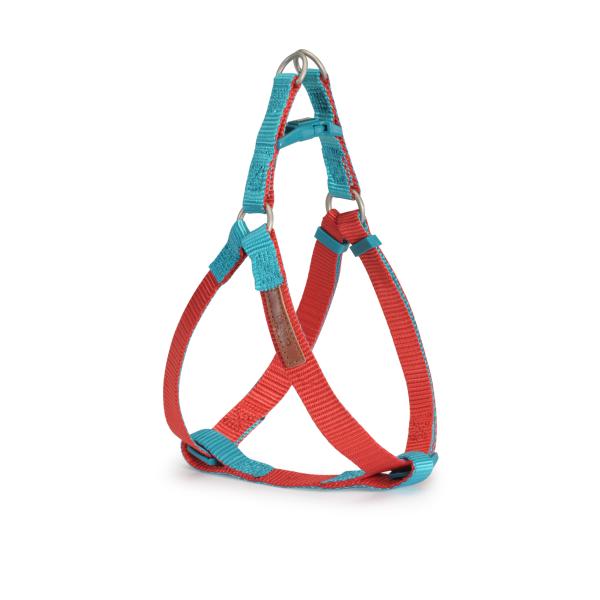 HARNAIS  NYLON CAMON ONE TOUCH BICOLORE ROUGE/BLEU 25X600X1000MM