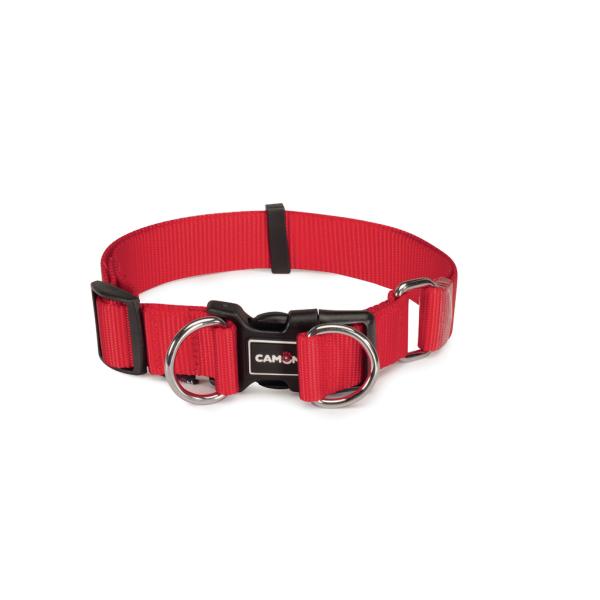COLLIER CHIEN NYLON CAMON L 30X490/710MM ROUGE
