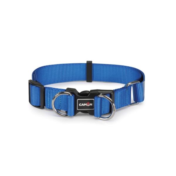 COLLIER CHIEN NYLON CAMON L 30X490/710MM BLEU