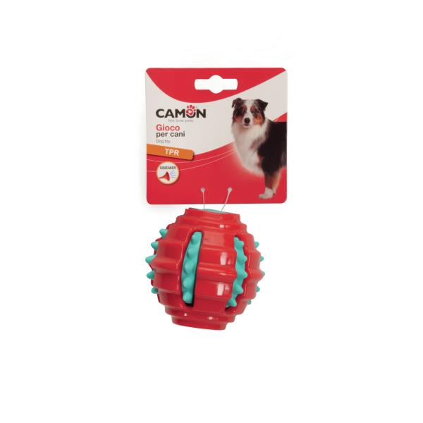 JOUET POUR CHIEN CAMON BALLE BICOLORE EN TPR 9CM MIXED