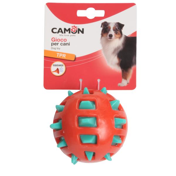 JOUET POUR CHIEN CAMON BALLE BICOLORE EN TPR 10CM MIXED