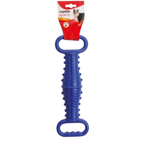 JOUETS POUR CHIEN CAMON CYLINDRE AVEC POIGNEES EN TPR 33CM