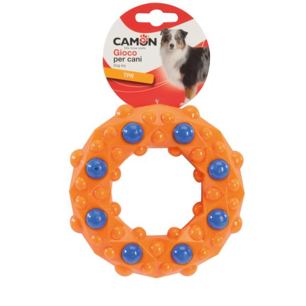 JOUETS POUR CHIEN CAMON  ANNEAU GEOMETRIQUE TPR 14,5CM