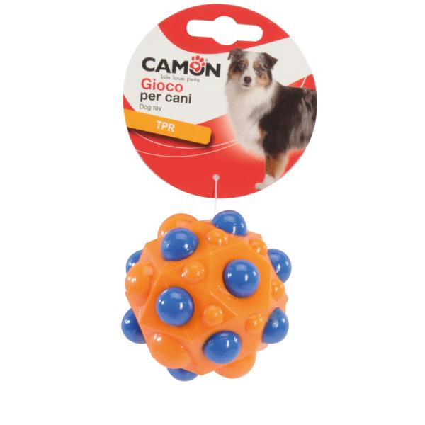 JOUETS POUR CHIEN CAMON BALLE GEOMETRIQUE TPR 7CM