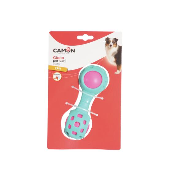 JOUETS POUR CHIEN CAMON OS TPR  AVEC BALLE 16CM MIXED