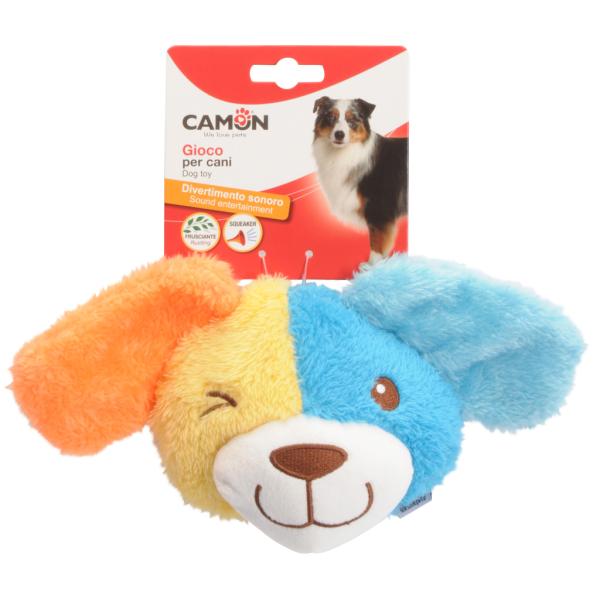 JOUETS POUR CHIEN CAMON TETE DE CHIEN EN POLYESTER 27CM MIXED