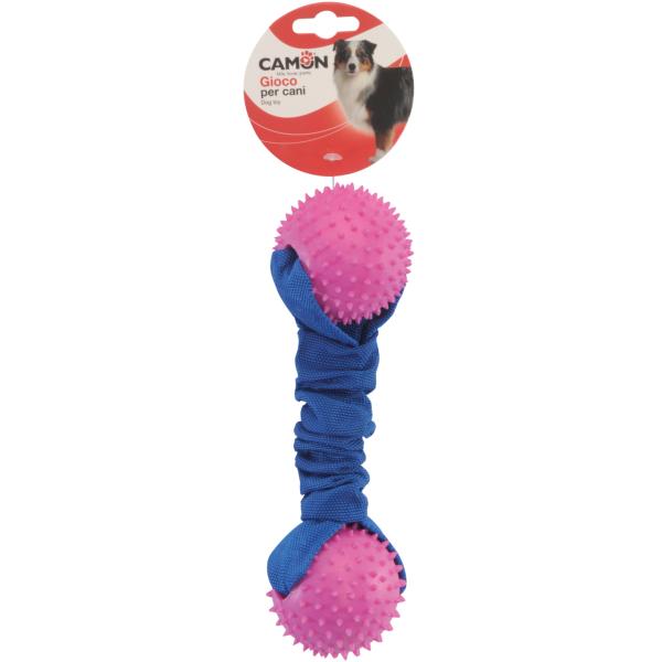 JOUETS POUR CHIEN CAMON  HALTERE AVEC  BALLES 20CM
