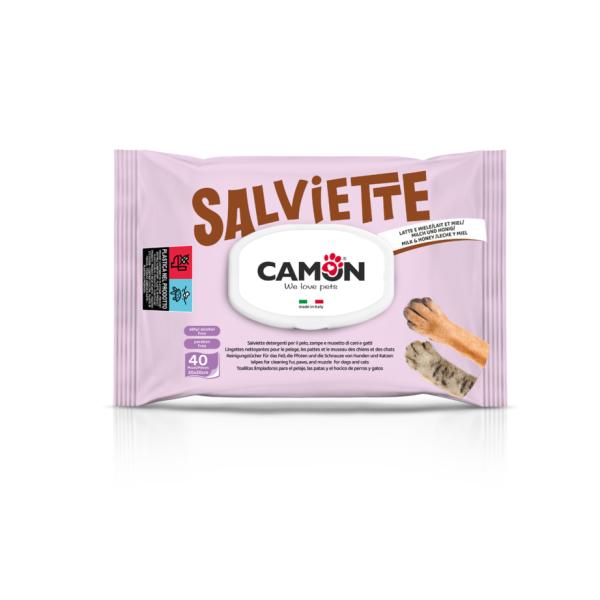 LINGETTES NETTOYANTES CAMON AU LAIT ET AU MIEL 40 PCS