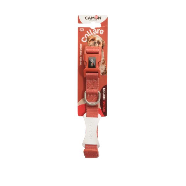COLLIER NYLON CAMON ROUGE BRIQUE 25X400-580 MM