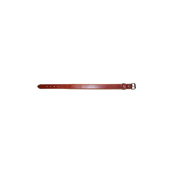 COLLIER CUIR CLASS 51CM2,5MM ROUGE .