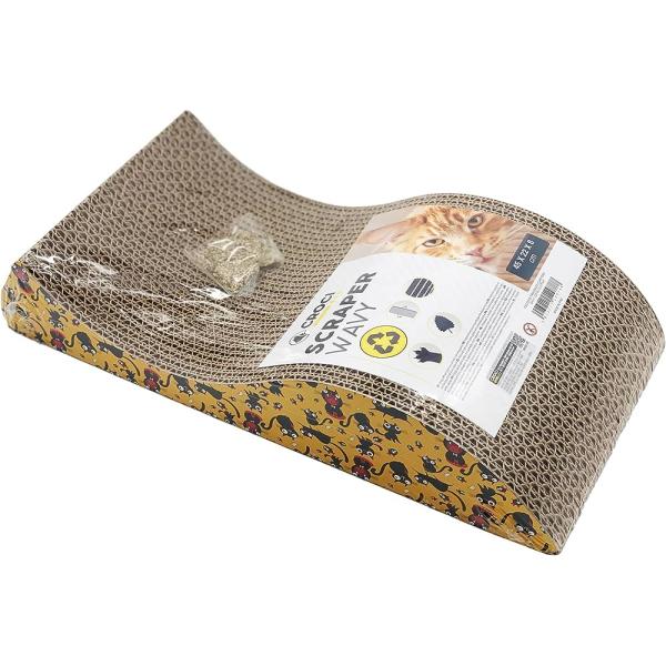 TAPIS DE GRATTAGE WAVY CM.50 AVEC CATNIP                             