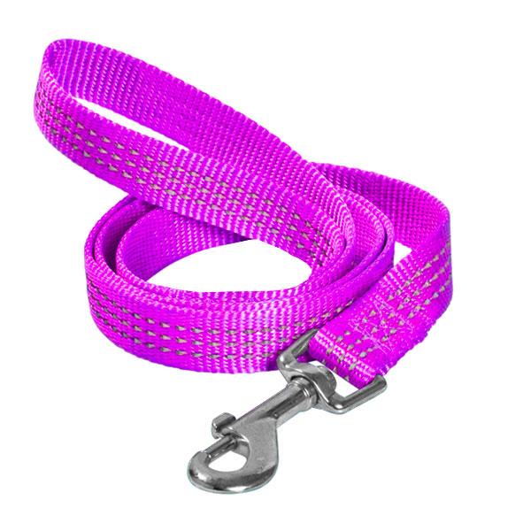 LAISSE SOFT REFL. 25x1200mm FUCHSIA