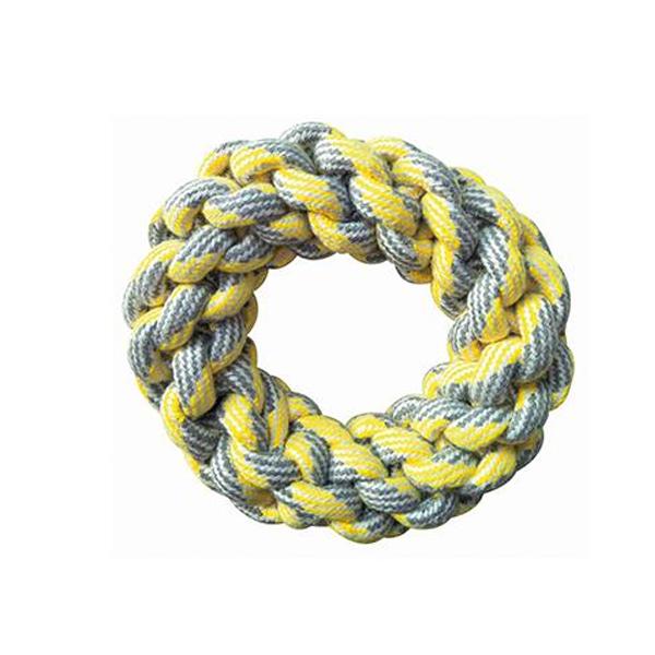 OS EN COTON RING PASTEL JAUNE 18CM