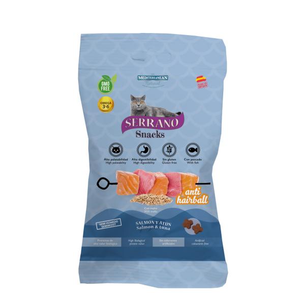 SERRANO SNACK CAT  50g HAIRBALL SALMON