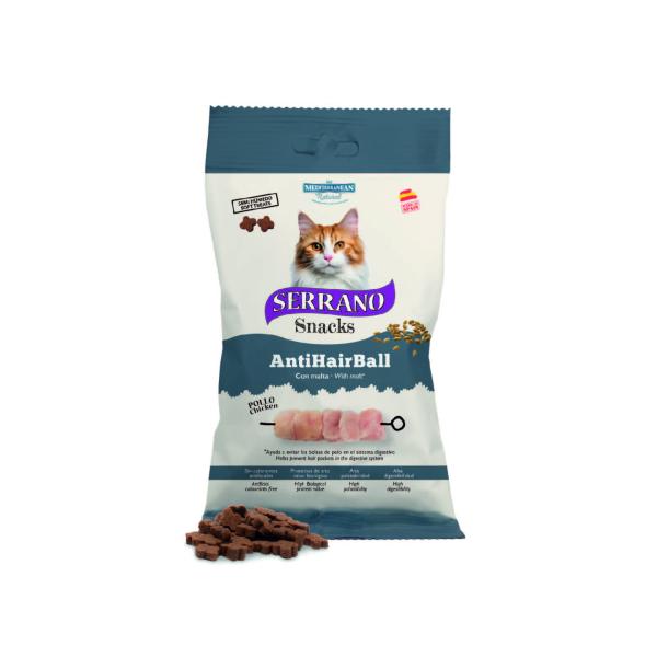SERRANO SNACK CAT 50g HAIRBALL CHICKEN