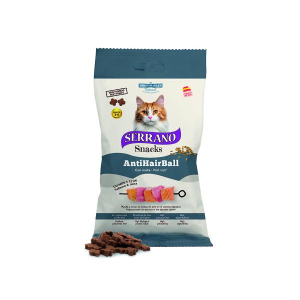 SERRANO SNACK CAT  50g HAIRBALL SALMON