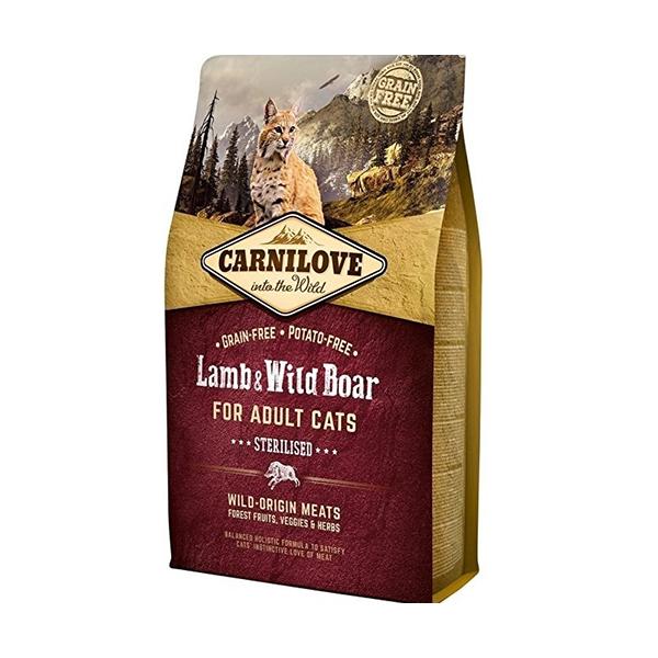 CARNILOVE CHAT STER AGNEAU & SANGLIER 2 KG