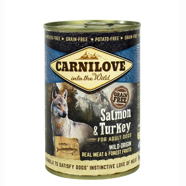 BOITE CARNILOVE SAUMON & DINDE 400G