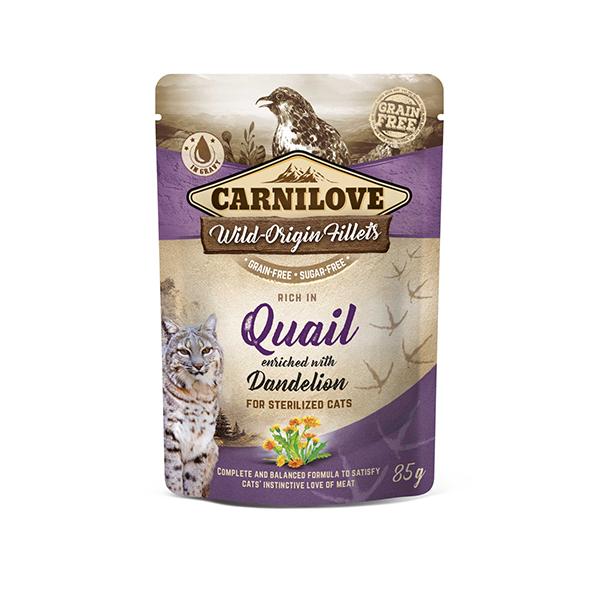 POCHON CARNILOVE CHAT QUAIL 85GR