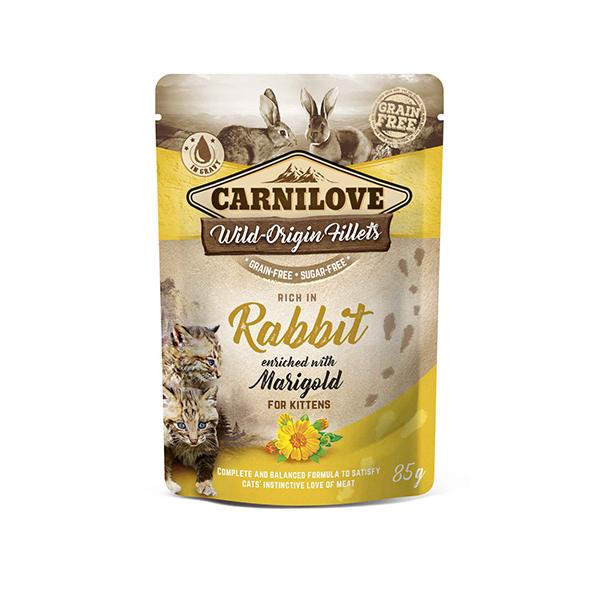 POCHON CARNILOVE KITTEN RABBIT 85GR