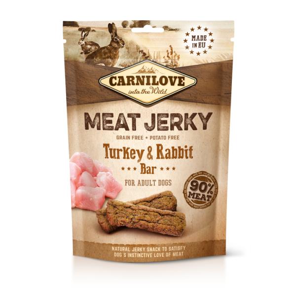 CARNILOVE JERKY TURKEY & RABBIT BAR 100 G