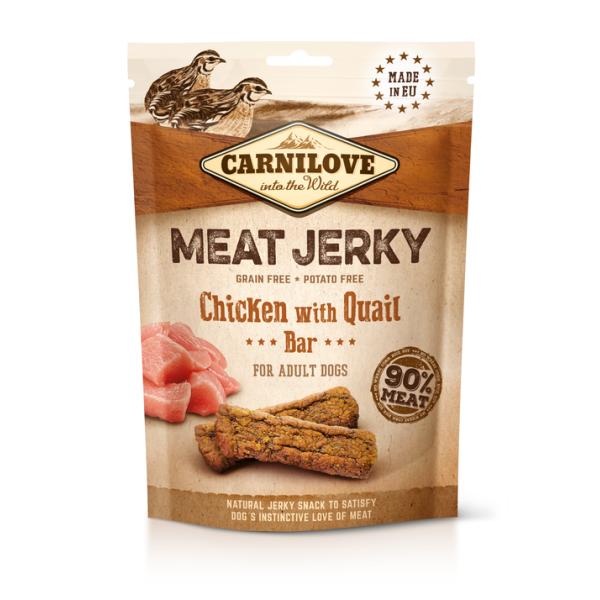 CARNILOVE JERKY CHICKEN & QUAIL BAR 100 G