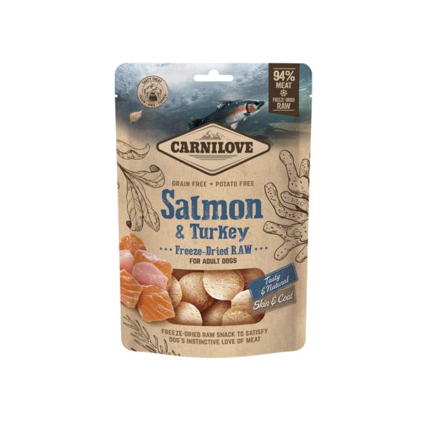 CARNILOVE FREEZE-DRIED RAW SNACKS SALMON & TURKEY 60 G