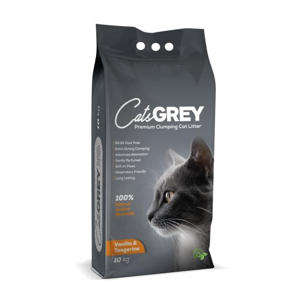 CATS GREY VANILLA TANGERINE 10 KG