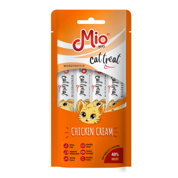 MIO TREATS - CREAM WITH CHICKEN - 4*15 GR