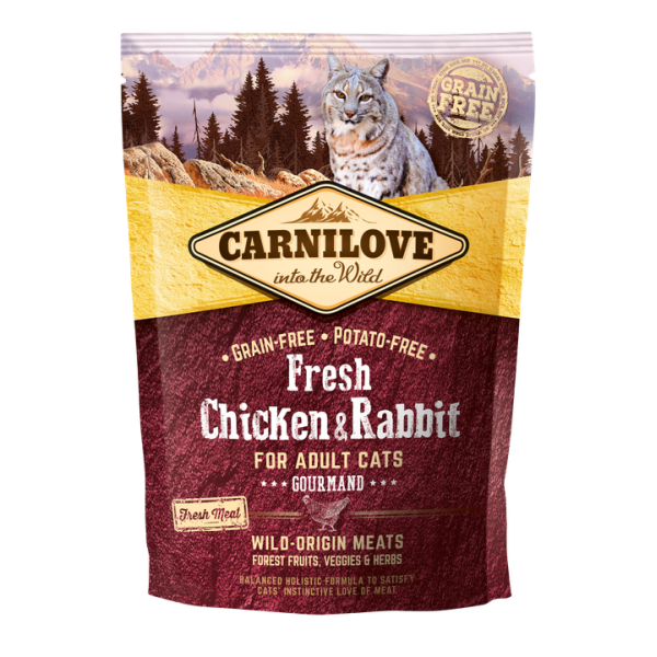 CARNILOVE CHAT FRESH POULET/LAPIN 400G