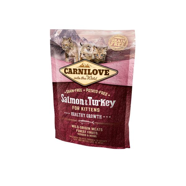 CARNILOVE CHATTON SAUMON & DINDE 400G