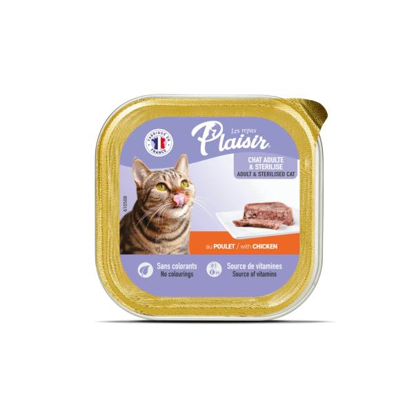 BARQUETTE PLAISIR PATE POULET 100GR