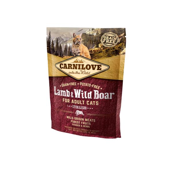 CARNILOVE CHAT STER AGNEAU & SANGLIER 400 GR